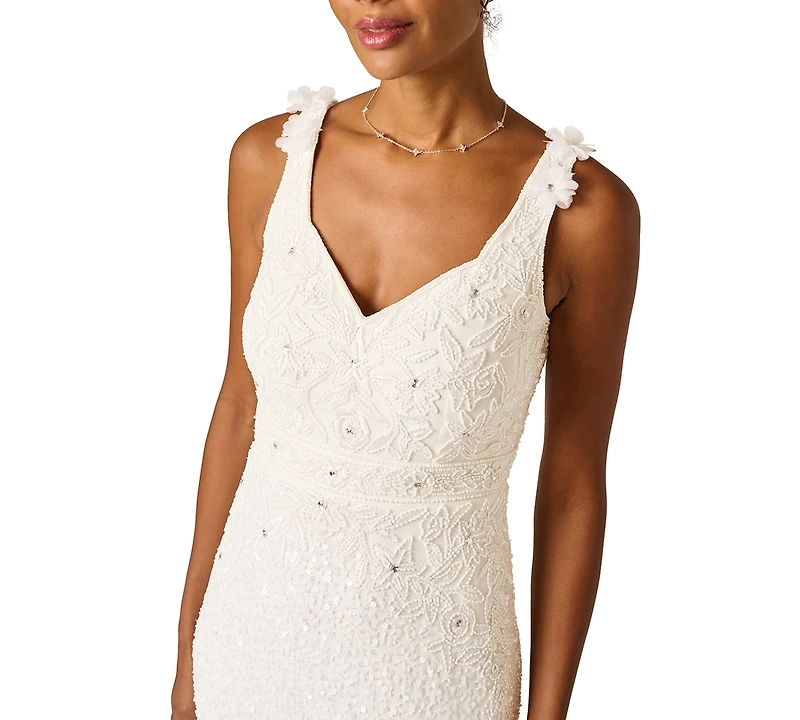 Adrianna Papell Women's Off The Shoulder Long Dress
