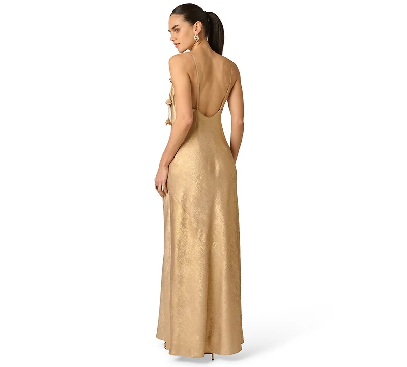 Adrianna Women's Cowl Neck Long Dress