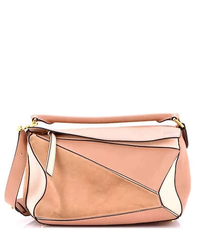 Pre-Owned Loewe Small Puzzle Bag Leather and Suede