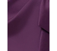Xscape Petite Short-Sleeve Asymmetrical neck Gown