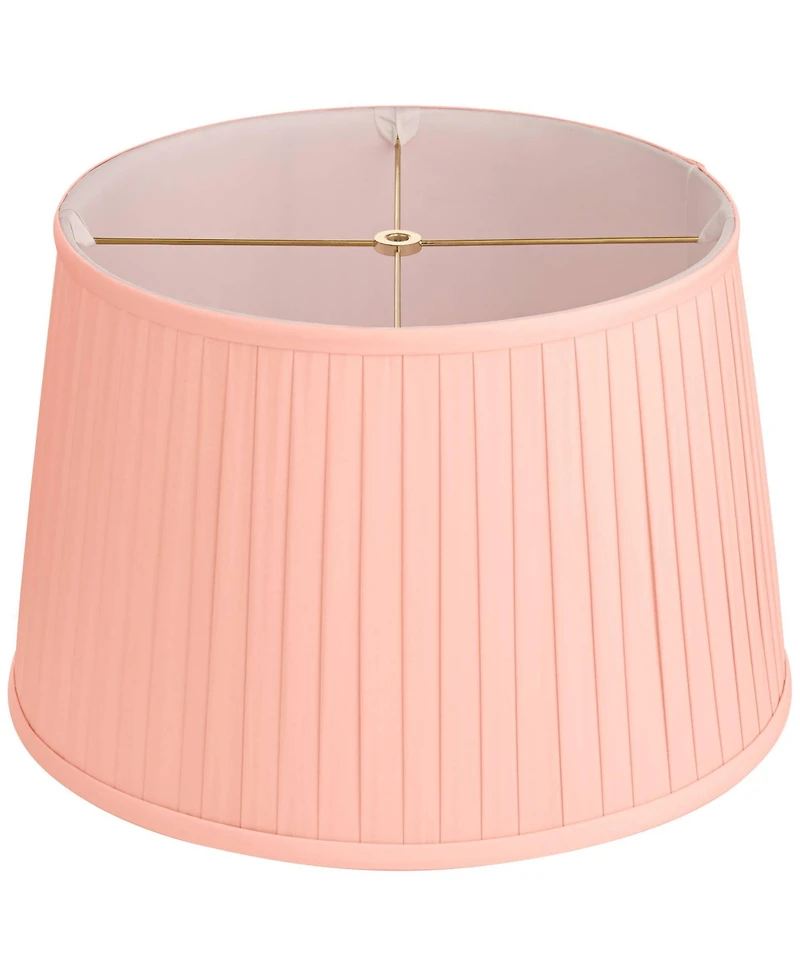 Springcrest 14" Top x 17" Bottom x 11" High x 11" Slant Lamp Shade Replacement Large Empire Pleated Spider Harp Finial