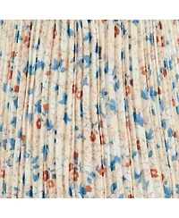 Springcrest 4" Top x 6" Bottom x 5 1/2" High x 5 1/2" Slant Print Lamp Shade Replacement Set of 6 Leaf Pleated Clip On