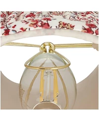 Springcrest Nelle 3 1/2" Top " Bottom 5" High 5" Slant Print Lamp Shade Replacement Set of Floral Clip On Candelabra