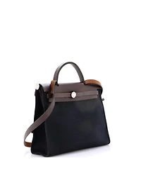 Pre-Owned HERMES Herbag Zip Leather and Toile