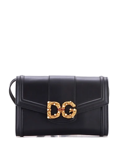 Pre-Owned Dolce & Gabbana Dg Amore Clutch Leather