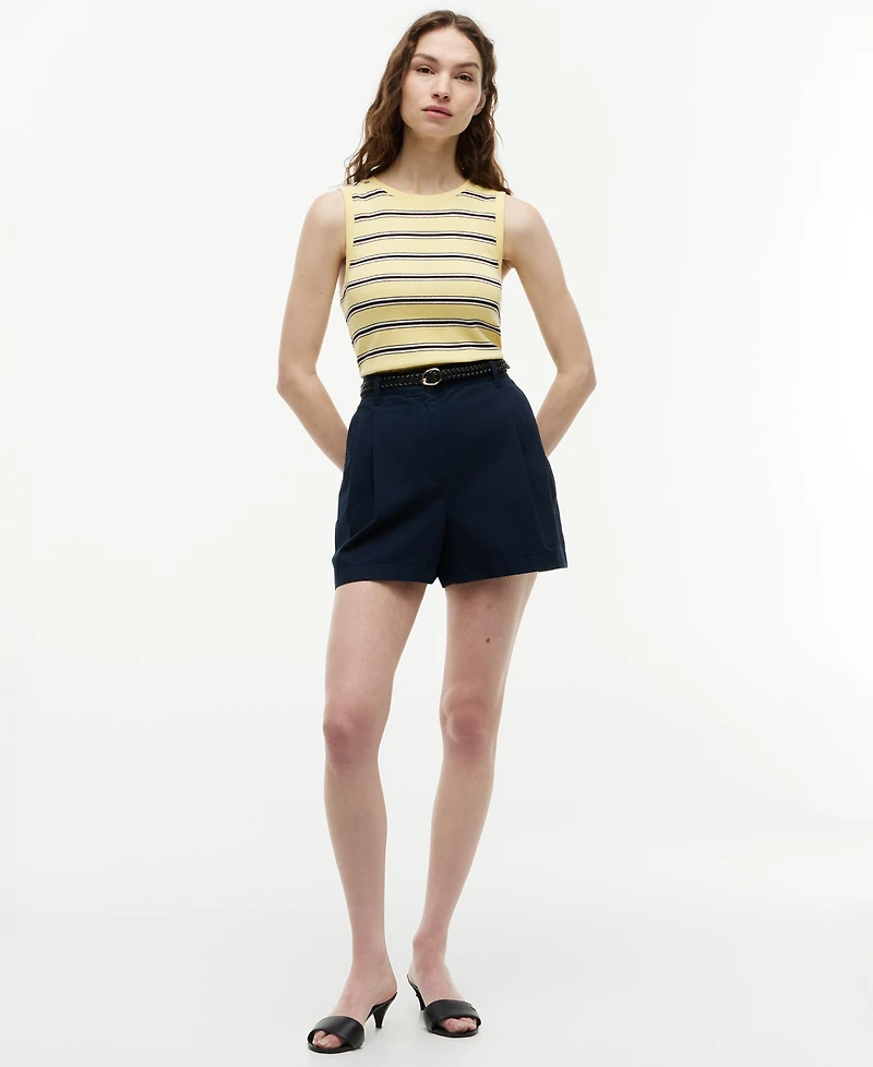 Tommy Hilfiger Women's Multi-Stripe Crewneck Cotton Tank Top