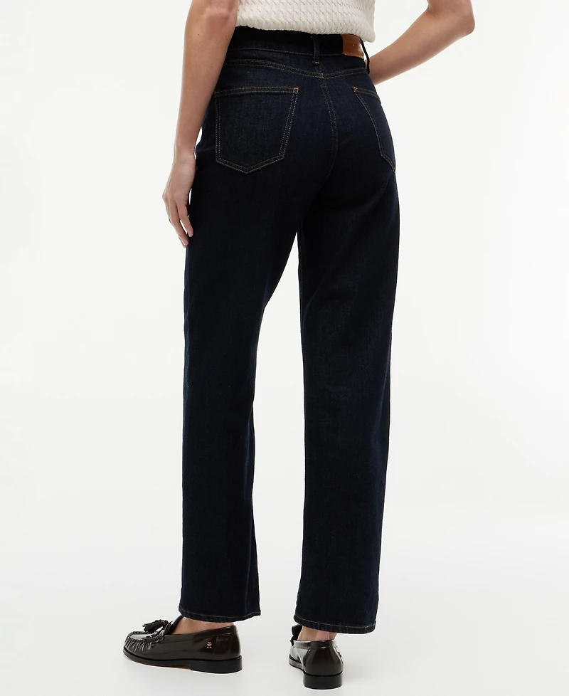 Tommy Hilfiger Women's High-Waist Tapered Ankle Cotton Jeans