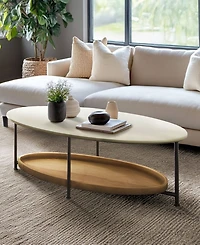 Madison Park Beaumont 2 Tier Oval Coffee Table