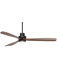 Casa Vieja 66" Delta-Wing Xl Dc Industrial Indoor Ceiling Fan with Led Light Remote Control