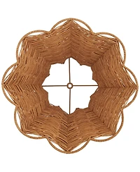 Springcrest 8" Top x 16" Bottom x 11" High x 11" Slant Lamp Shade Replacement Medium Rattan Spider Harp Finial