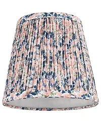 Springcrest " Top x 6" Bottom x 5 1/2" High x 5 1/2" Slant Print Lamp Shade Replacement Set of Shirred Pleated Clip On