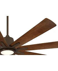 Casa Vieja 54" Inspirit Bronze Led Damp Remote Ceiling Fan