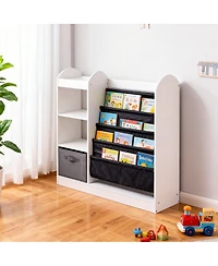 Sugift Toy Storage Organizer with 4-Tier Sling Shelves