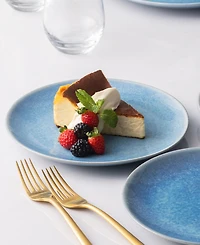 Noritake Colorwave Kiln Azure Coupe Salad Plates, Set of 4