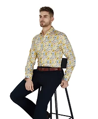 Bar Iii Men's Slim-Fit Floral Printed Dress Shirt, Macy's Exclusive