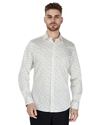Bar Iii Men's Slim-Fit Printed Dress Shirt, Macy's Exclusive