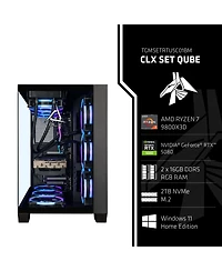 Clx Set Gaming Pc-Liquid Cooled Amd Ryzen 7 9800X3D 4.7GHz 8-Core, 32GB DDR5, Rtx 5080 16GB GDDR7 Graphics, 2TB Ssd, WiFi, Windows 11 Home 64-bit