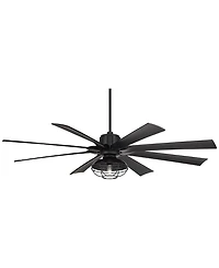 Possini Euro Design 70" Defender Modern Industrial Indoor Outdoor Ceiling Fan Led Light Remote