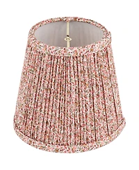 Springcrest 4" Top x 6" Bottom x 5 1/2" High x Print Lamp Shade Replacement Small Leaf Shirred Pleated Clip On Candelabra