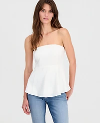 I.n.c. International Concepts Women's Strapless Peplum-Hem Top, Macy's Exclusive