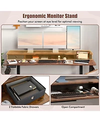 Gouun Electric Standing Desk with 2 Drawers, Adjustable