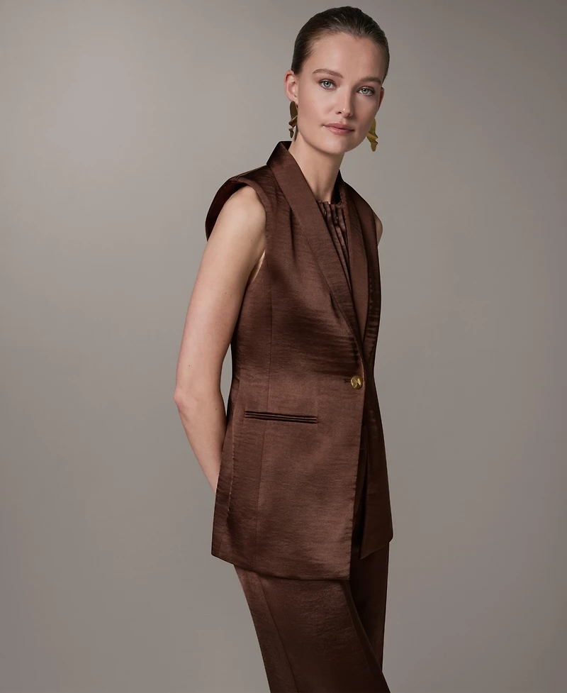 Donna Karan New York Women's Notch Collar Vest