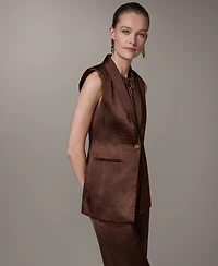 Donna Karan New York Women's Notch Collar Vest