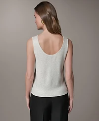 Donna Karan New York Women's Scoop Neck Sequin Cami Top
