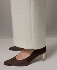Donna Karan New York Women's Mid-Rise Wide-Leg Pants