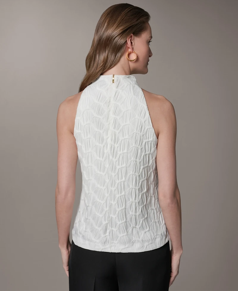 Donna Karan New York Women's Textured Mock Neck Top