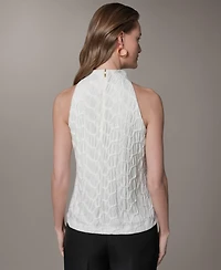 Donna Karan New York Women's Textured Mock Neck Top