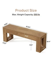 Tribesigns Dining Bench, Farmhouse Wooden Shoe Bench for Entryway, Dining Room, Living Room, End of Bed