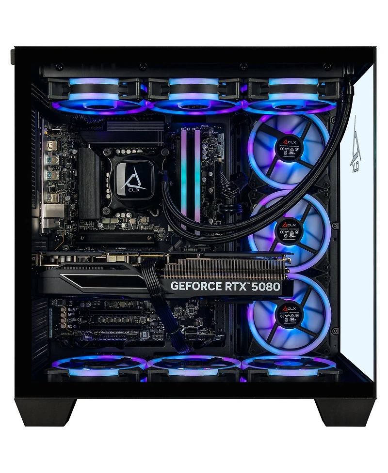 Clx Set Gaming Pc-Liquid Cooled Intel Core Ultra 9 285K 3.7GHz 24-Core, 32GB DDR5, Rtx 5080 16GB GDDR7 Graphics, 2TB Ssd, WiFi, Windows 11 Home