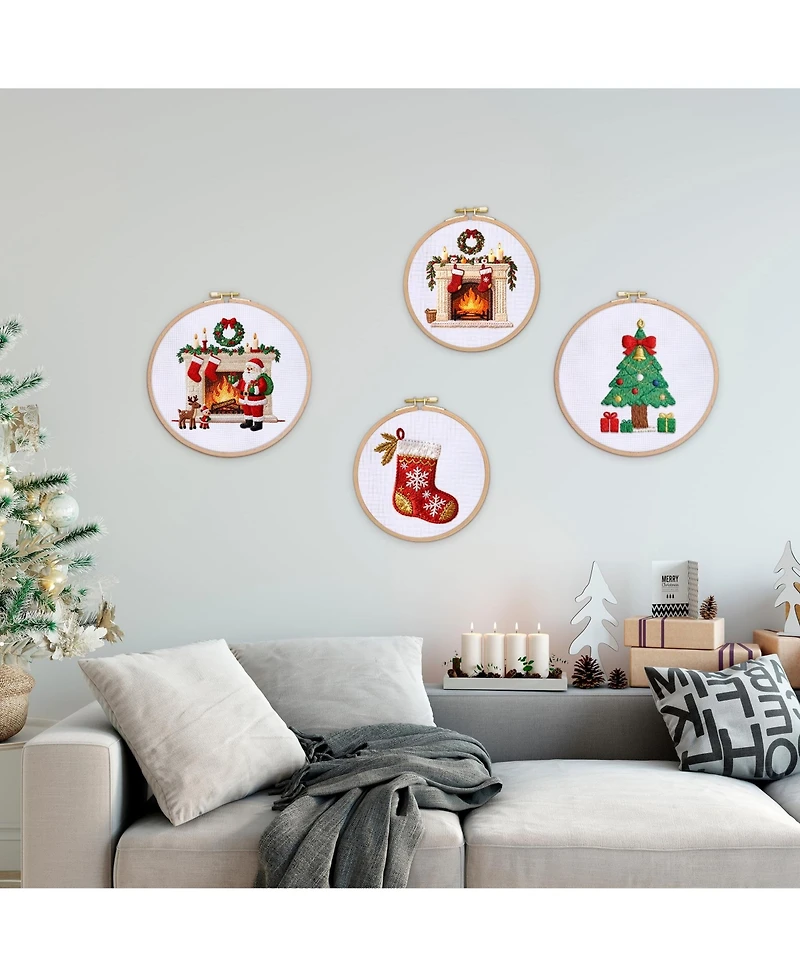 Gnuadz 6 pieces Aida Cloth Cross Stitch Fabric Embroidery Needlework Diy Craft 14 Count