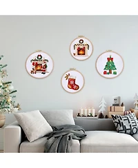 Gnuadz 6 pieces Aida Cloth Cross Stitch Fabric Embroidery Needlework Diy Craft 14 Count