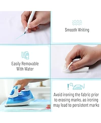 Gnuadz 5 Pack Fabric Markers Sewing Erasable Water Soluble Washable Pen Marking