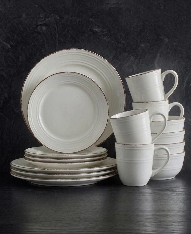 American Atelier Madelyn White 16 Pc Dinnerware Set