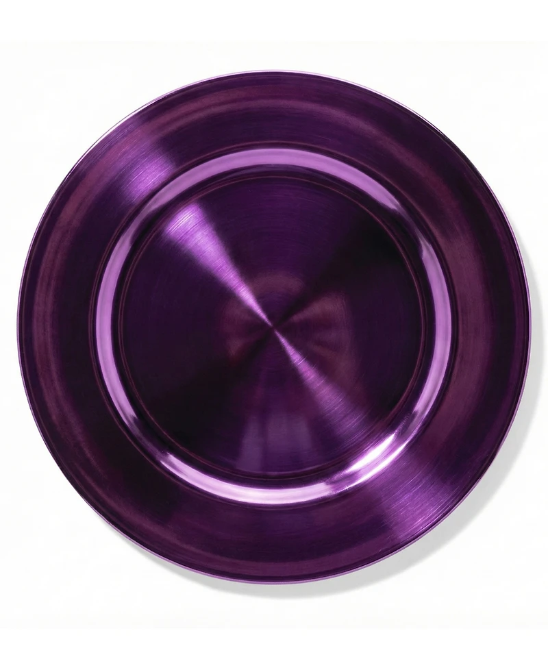 American Atelier Metallic Round Charger Plate 12 Piece Dinnerware Set, Service for 12