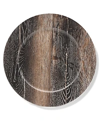 American Atelier Walnut Finish Charger Plate 12 Piece Dinnerware Set, Service for 12