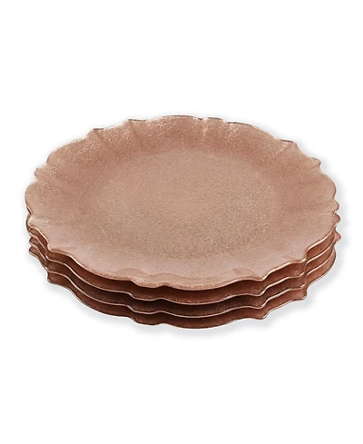American Atelier Ice Queen Blush Charger Plates, Set of 4