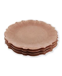 American Atelier Ice Queen Blush Charger Plates, Set of 4