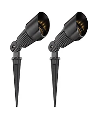 John Timberland Hooded 7 1/2" High Traditional 2 Pack of Outdoor Landscape Spotlights Porch House Led Bulb