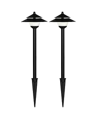 John Timberland Pollack 15" High Modern Outdoor Landscape Path Lights Porch House Set of 2 Led Bulb