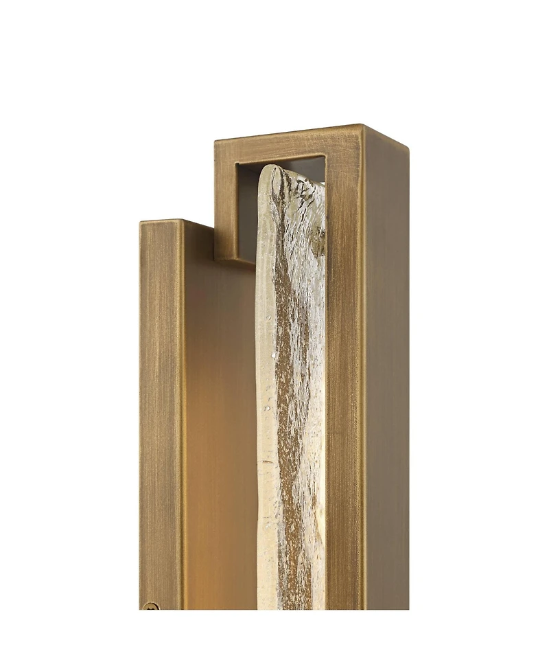 Possini Euro Design Possini Euro Cascadia 23 1/2" Wide Brass and Glass Led Bath Light