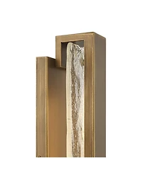 Possini Euro Design Possini Euro Cascadia 23 1/2" Wide Brass and Glass Led Bath Light