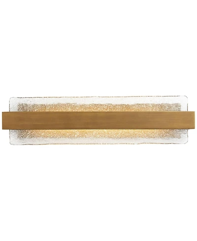 Possini Euro Design Possini Euro Cascadia 23 1/2" Wide Brass and Glass Led Bath Light