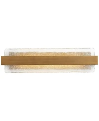 Possini Euro Design Possini Euro Cascadia 23 1/2" Wide Brass and Glass Led Bath Light