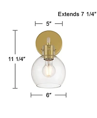 Possini Euro Design Possini Euro Wicander 11 1/4" High Antique Brass Wall Sconce