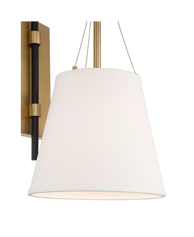 Possini Euro Design Crysta 16 3/4" High Modern Wall Sconce Light Lamp Fixture Mount Set of 2 Bedroom Hardwired Warm Brass