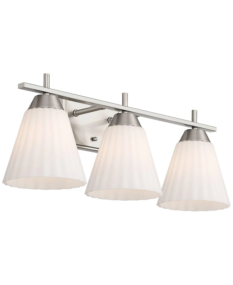 Possini Euro Design Possini Euro Elodie 23 1/2" Wide Brushed Nickel 3-Light Bath Light